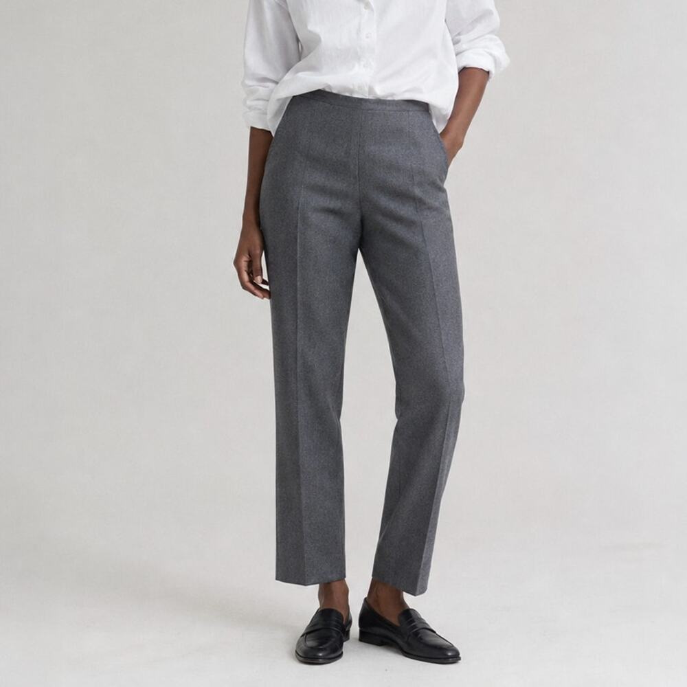 Ralph Lauren Pants Womens 6 Gray Wool High-rise Tailored Ankle Dress